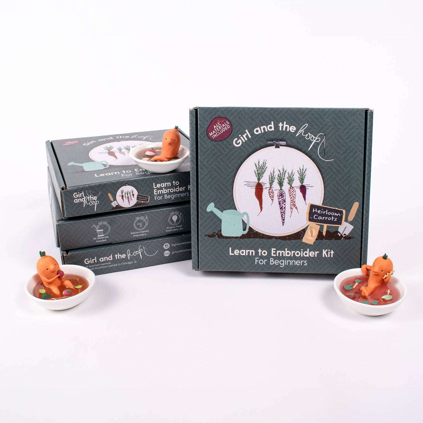 Carrot Embroidery Kit for Beginner