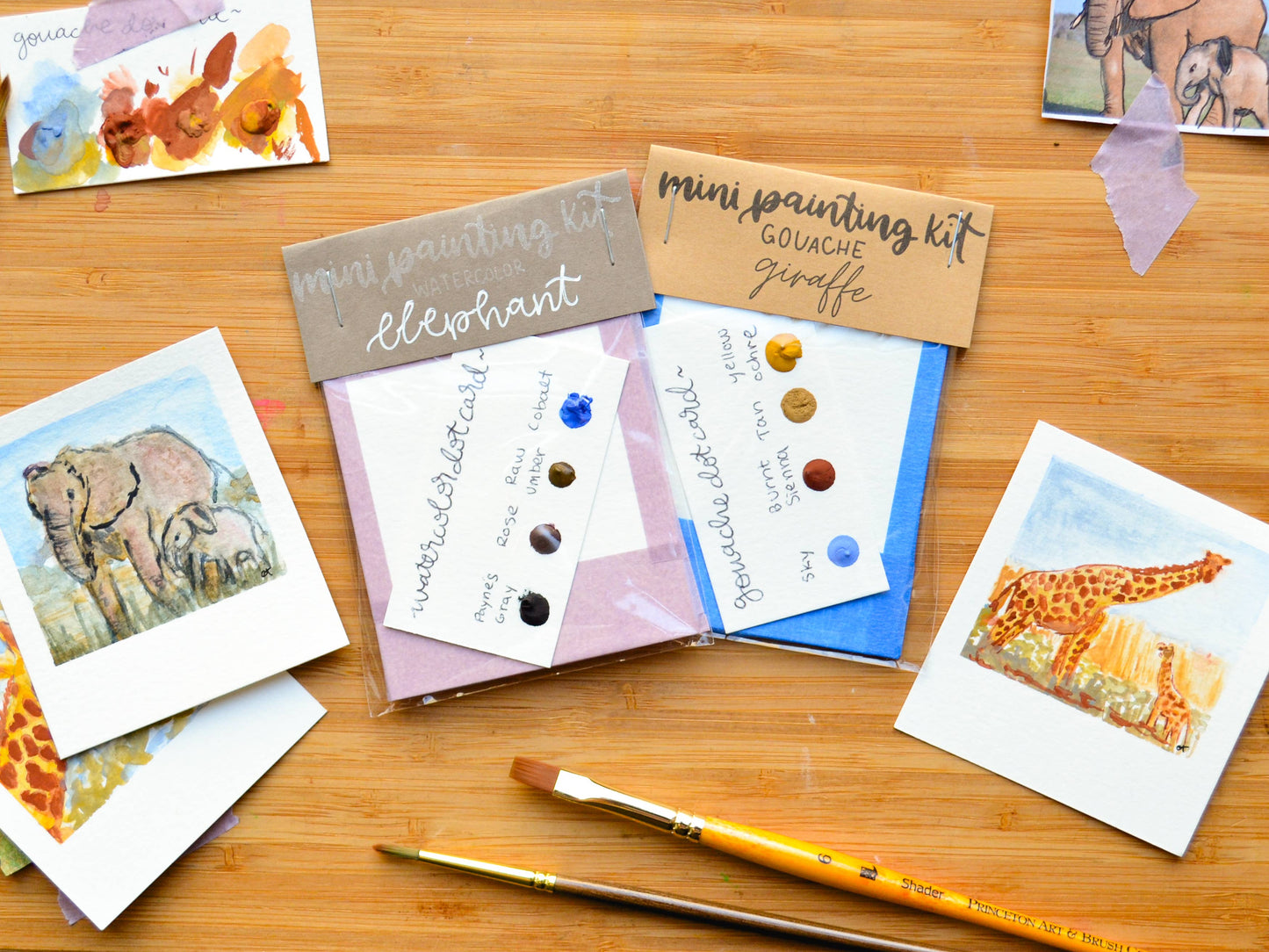 Mini Painting Bundle- Animal Friends: With Brush