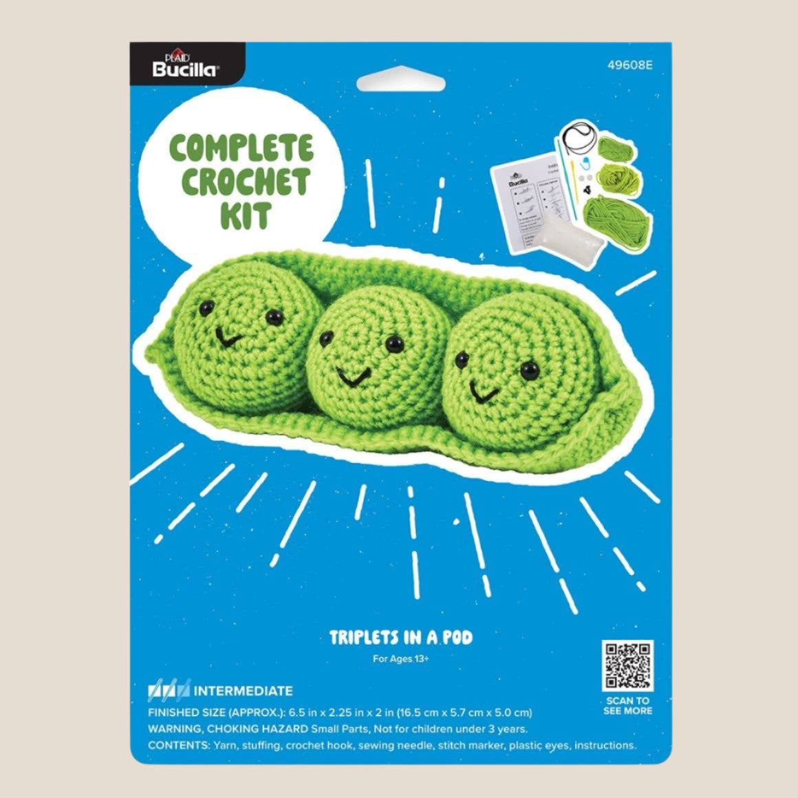 Amigurumi Crochet Kit - Triplets in a Pod