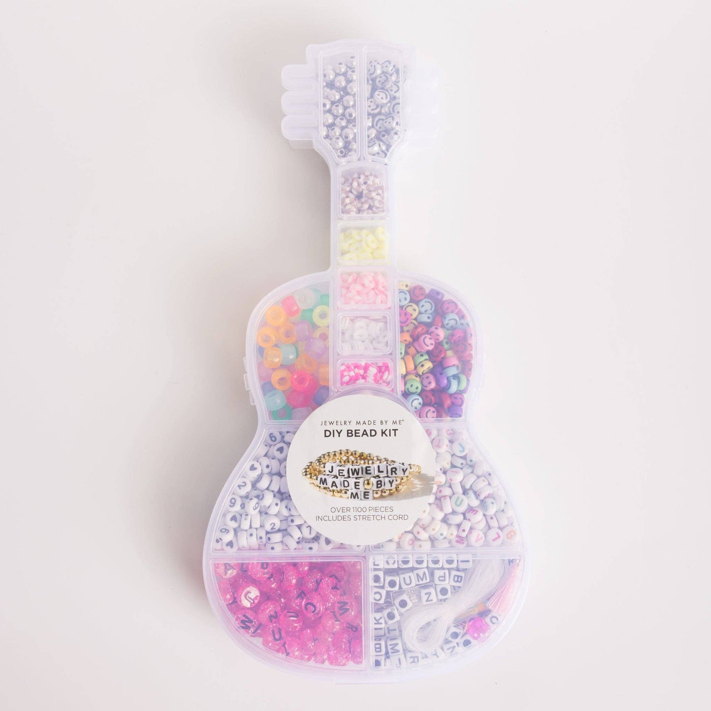 Pink Letter Bead and Happy Face DIY Jewelry Guitar Bead Box