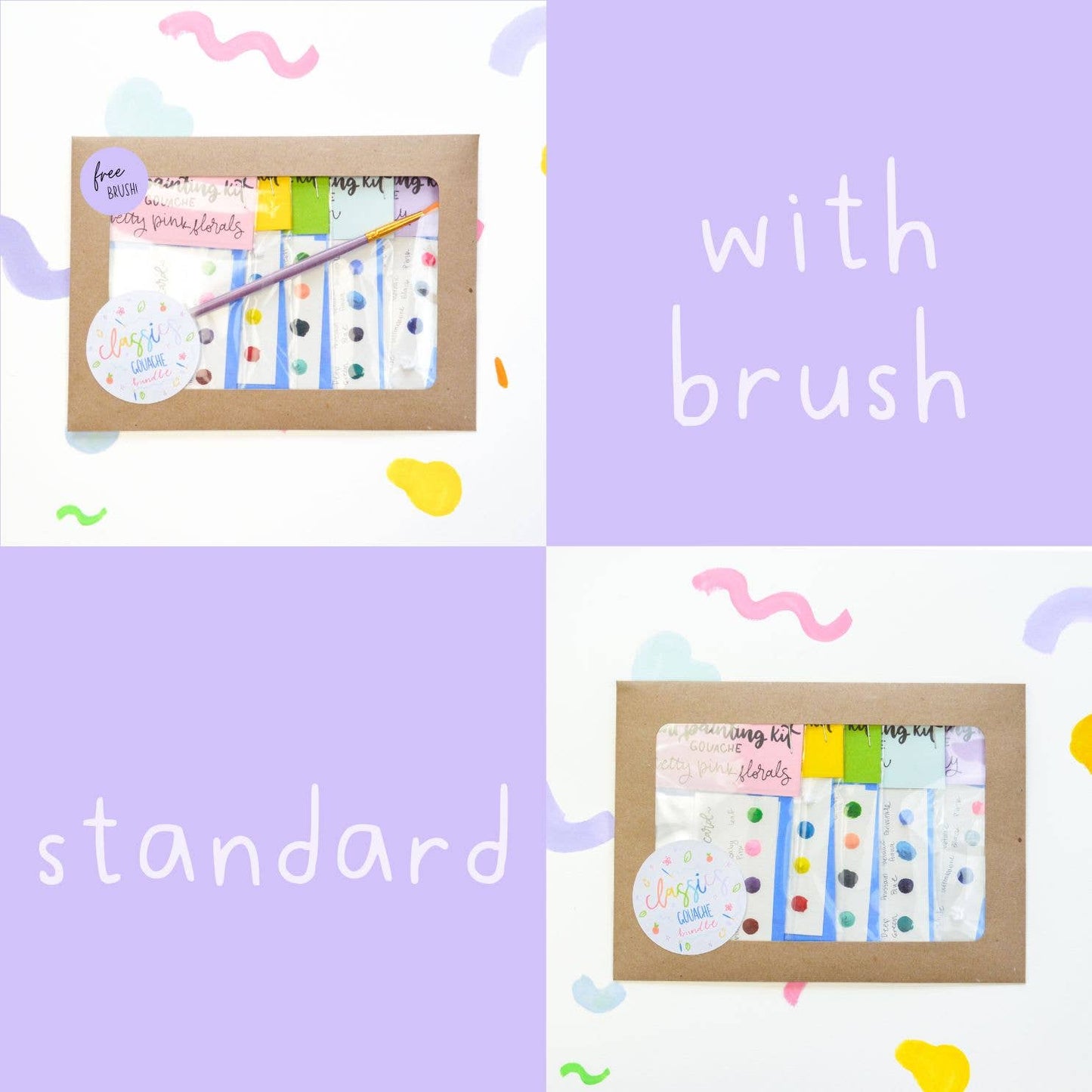 Mini Painting Kit Bundle- Gouache Classics: With Brush