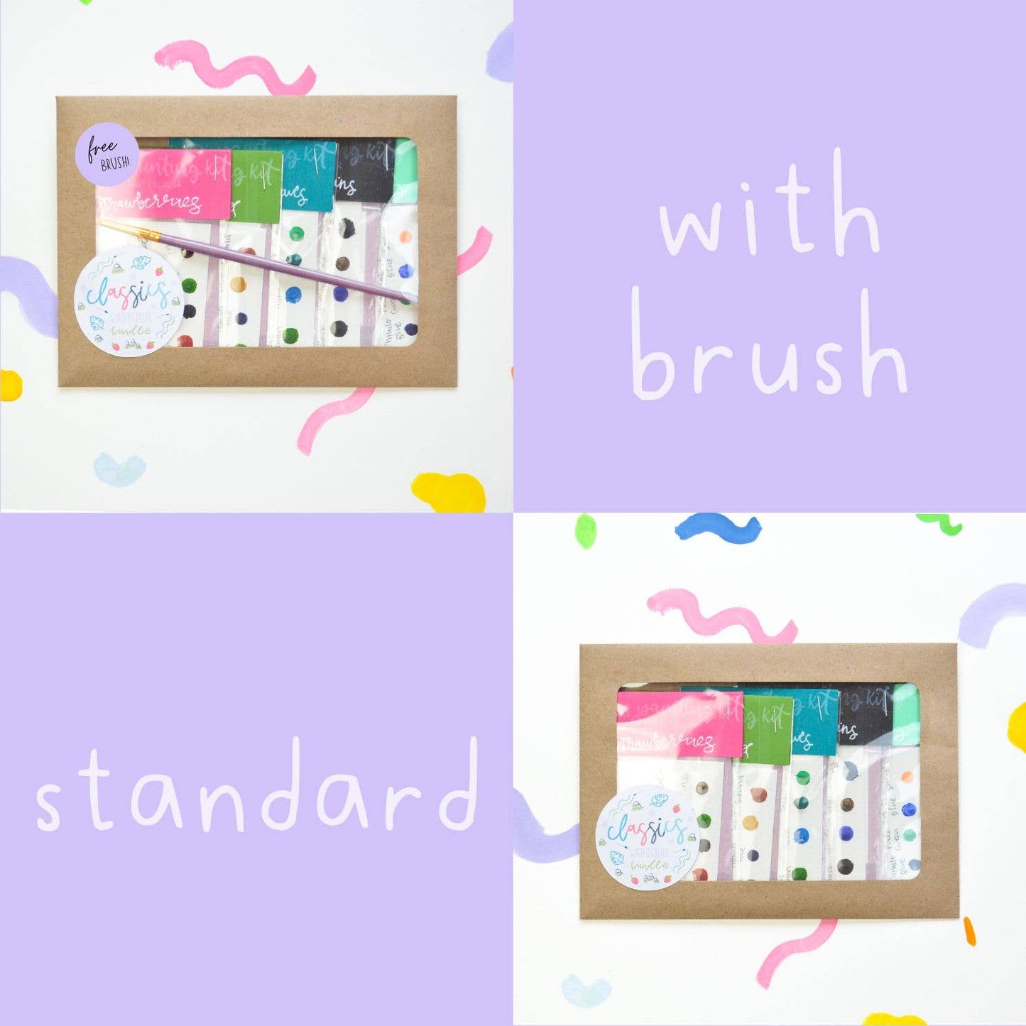 Mini Painting Kit Bundle- Watercolor Classics: With Brush