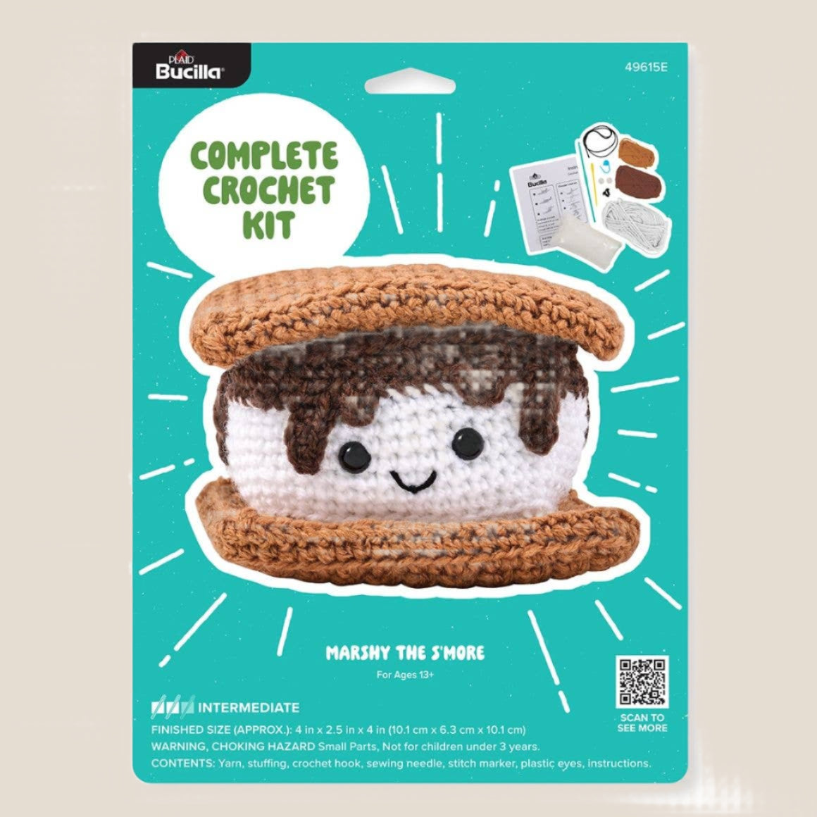 Amigurumi Crochet Kit - Marshy the S'More