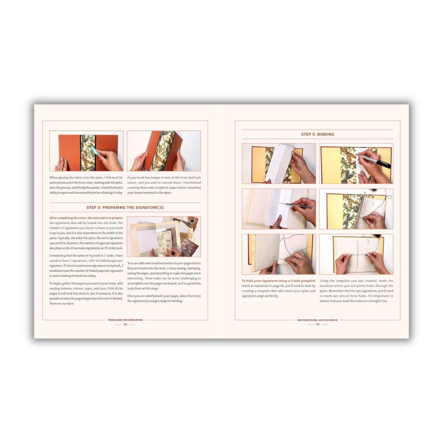 Treasure Book Making: Crafting Handmade Sustainable Journals (Create Diary DIYs and Papercrafts without Bookbinding Tools) (Spiral Bound)