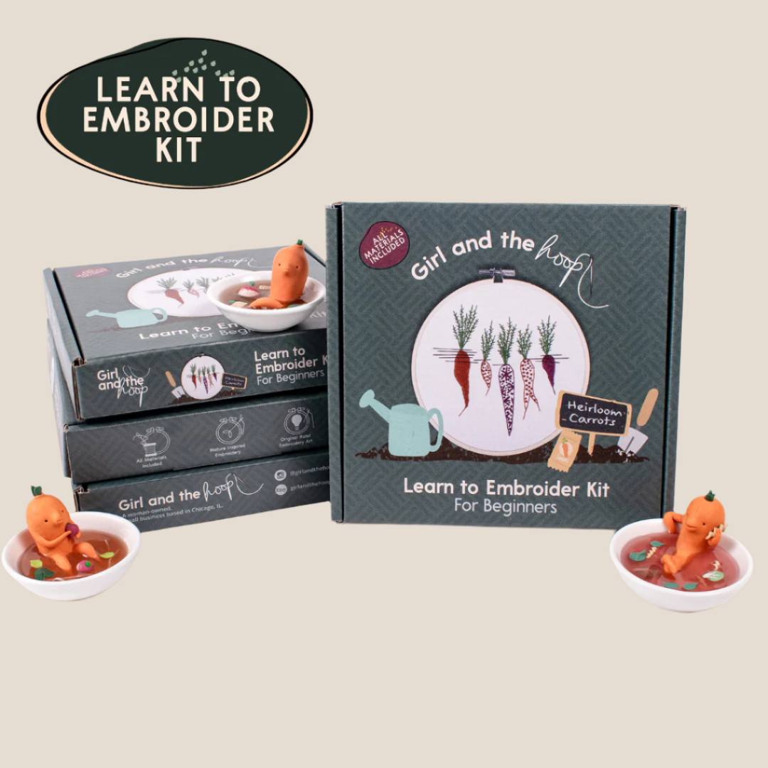 Carrot Embroidery Kit for Beginner