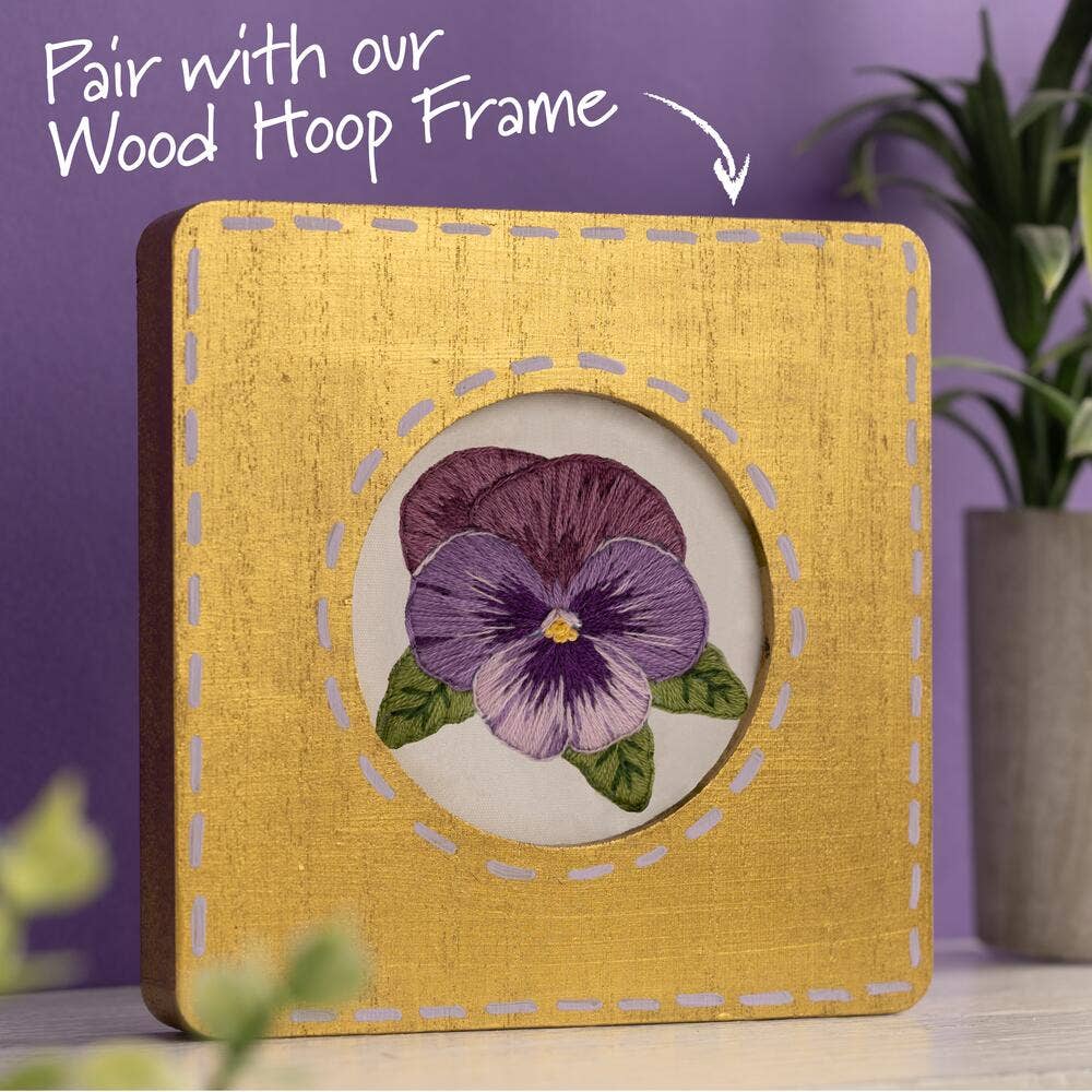 Bucilla Stamped Embroidery Kit Pretty Pansy