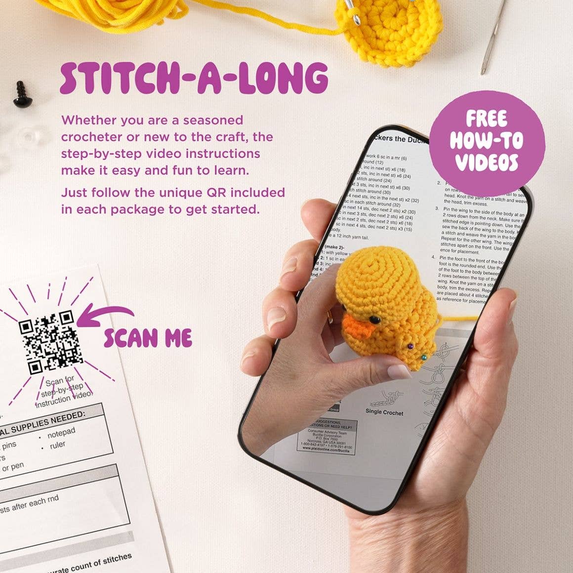 Amigurumi Crochet Kit - Quackers the Duck