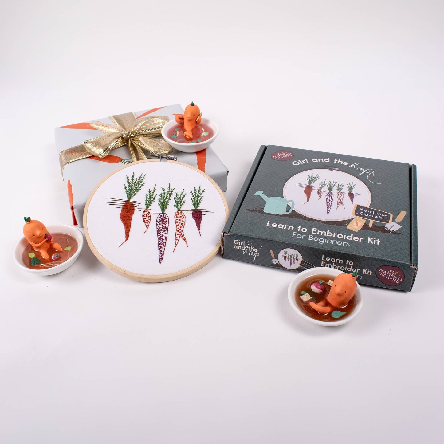 Carrot Embroidery Kit for Beginner