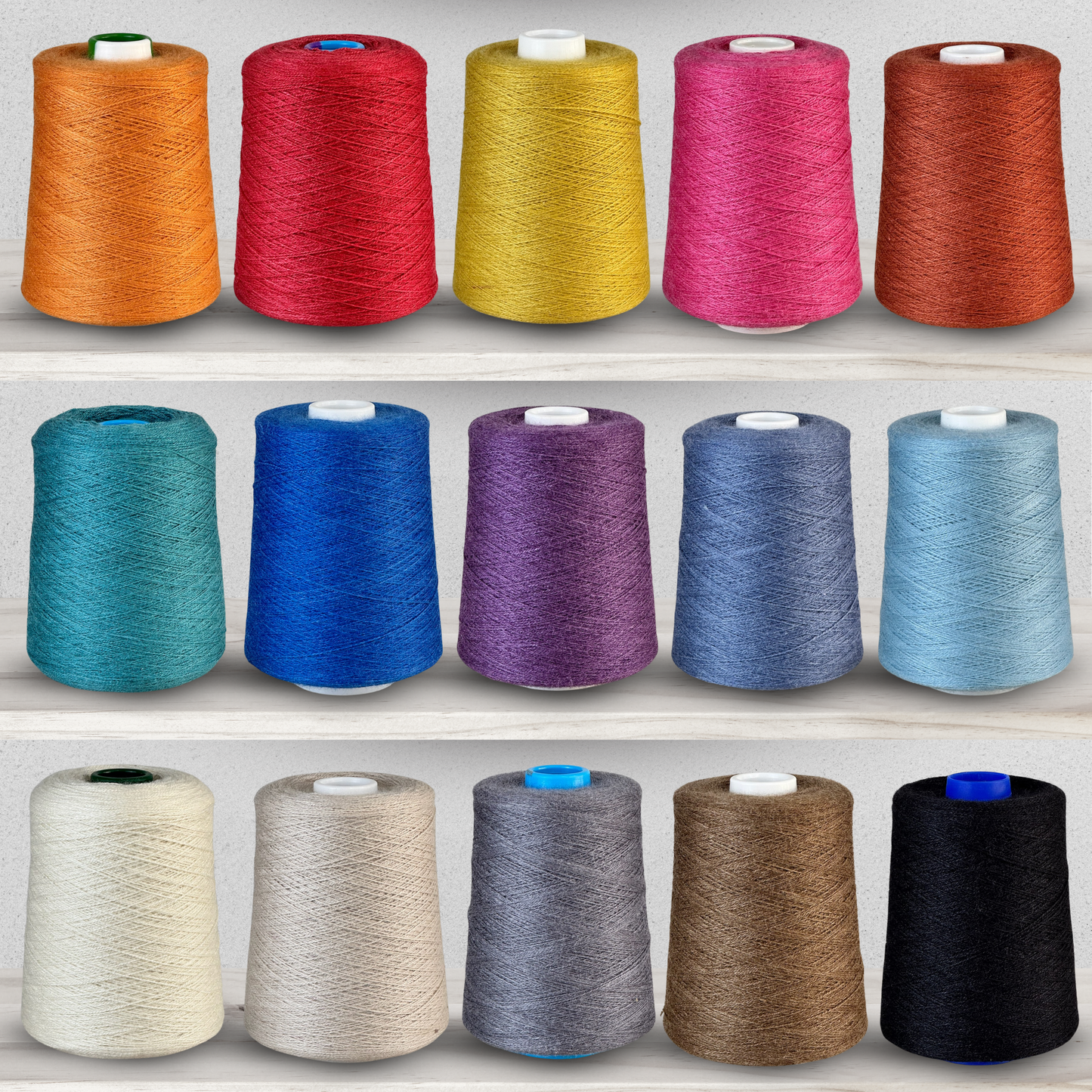 Revolution Fibers Zephira Wool-Silk 1lb Cones | 2/18 Lace Weight Yarn | 50% Superfine Merino Wool & 50% Tussah Silk
