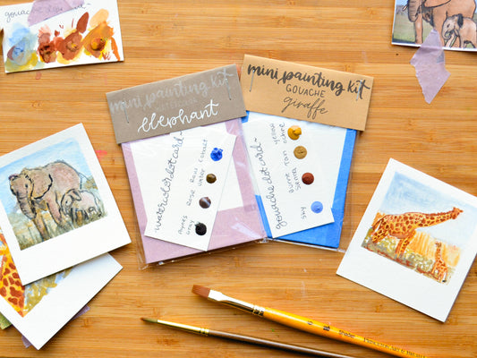 Mini Painting Bundle- Animal Friends: With Brush
