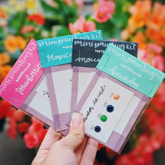Mini Painting Kit Bundle- Watercolor Classics: With Brush