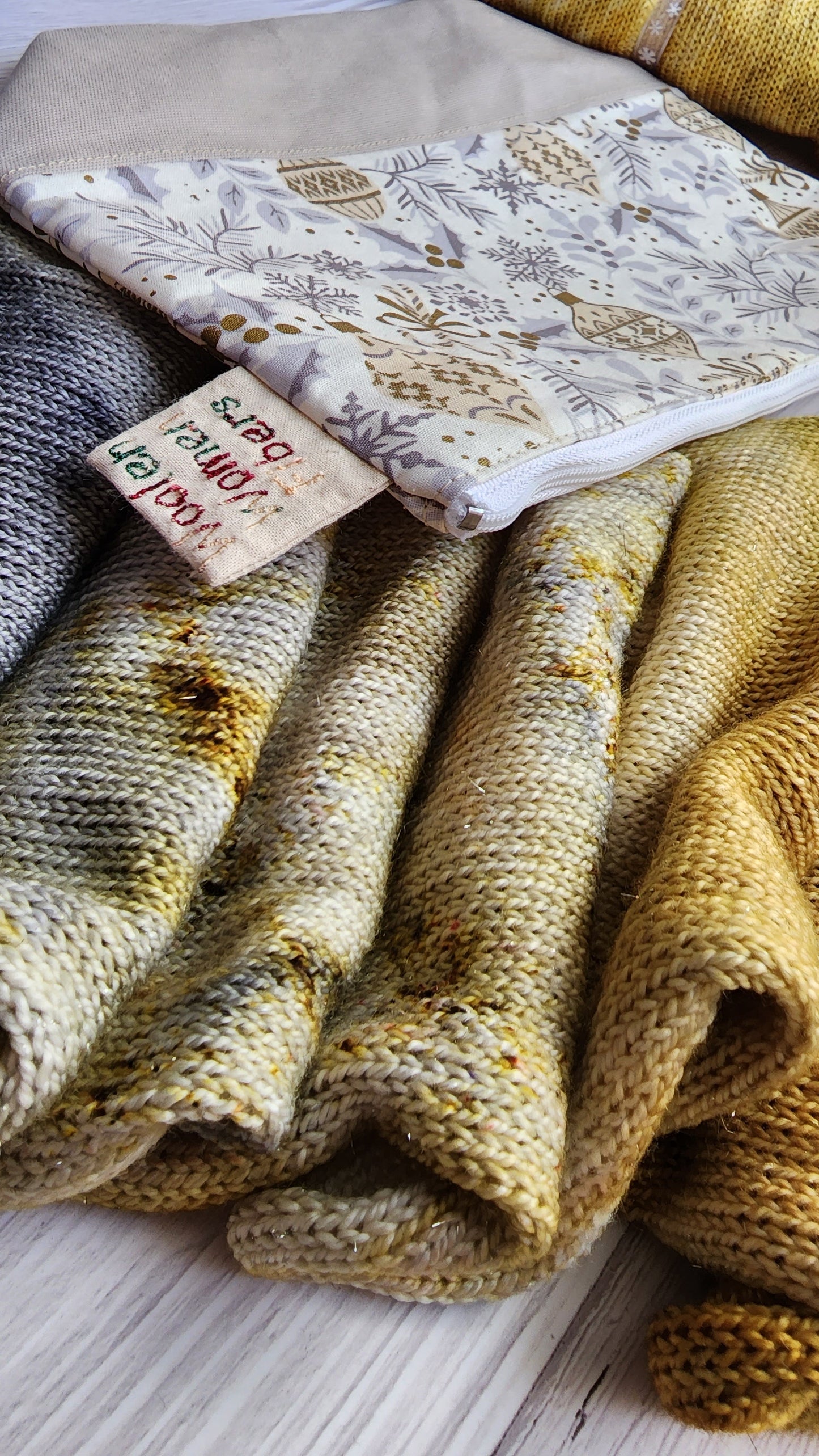 Silver and Gold Sock Blanks (yarn Crochet knit)