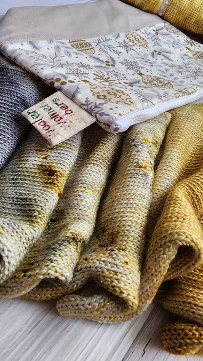 Silver and Gold Sock Blanks (yarn Crochet knit)