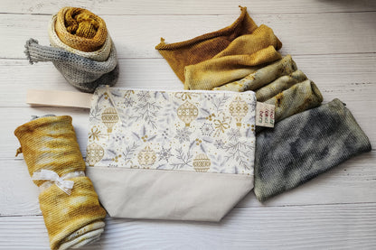 Silver and Gold Sock Blanks (yarn Crochet knit)