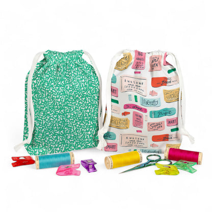 Drawstring Bag Sewing Kit - Makes 2 Bags