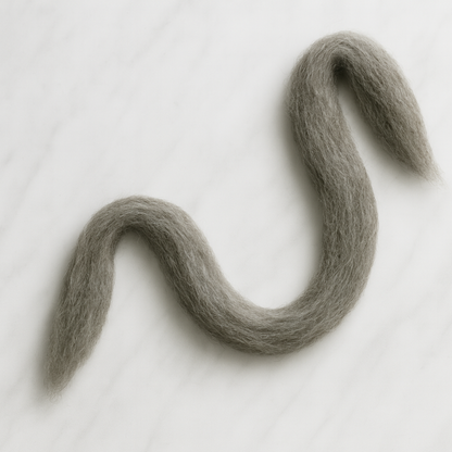 Natural Gray Corriedale Cross Combed Wool Top