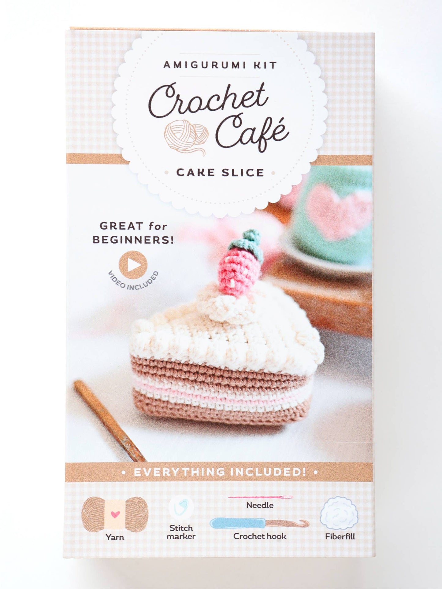 Crochet Café Amigurumi Kit Cake Slice