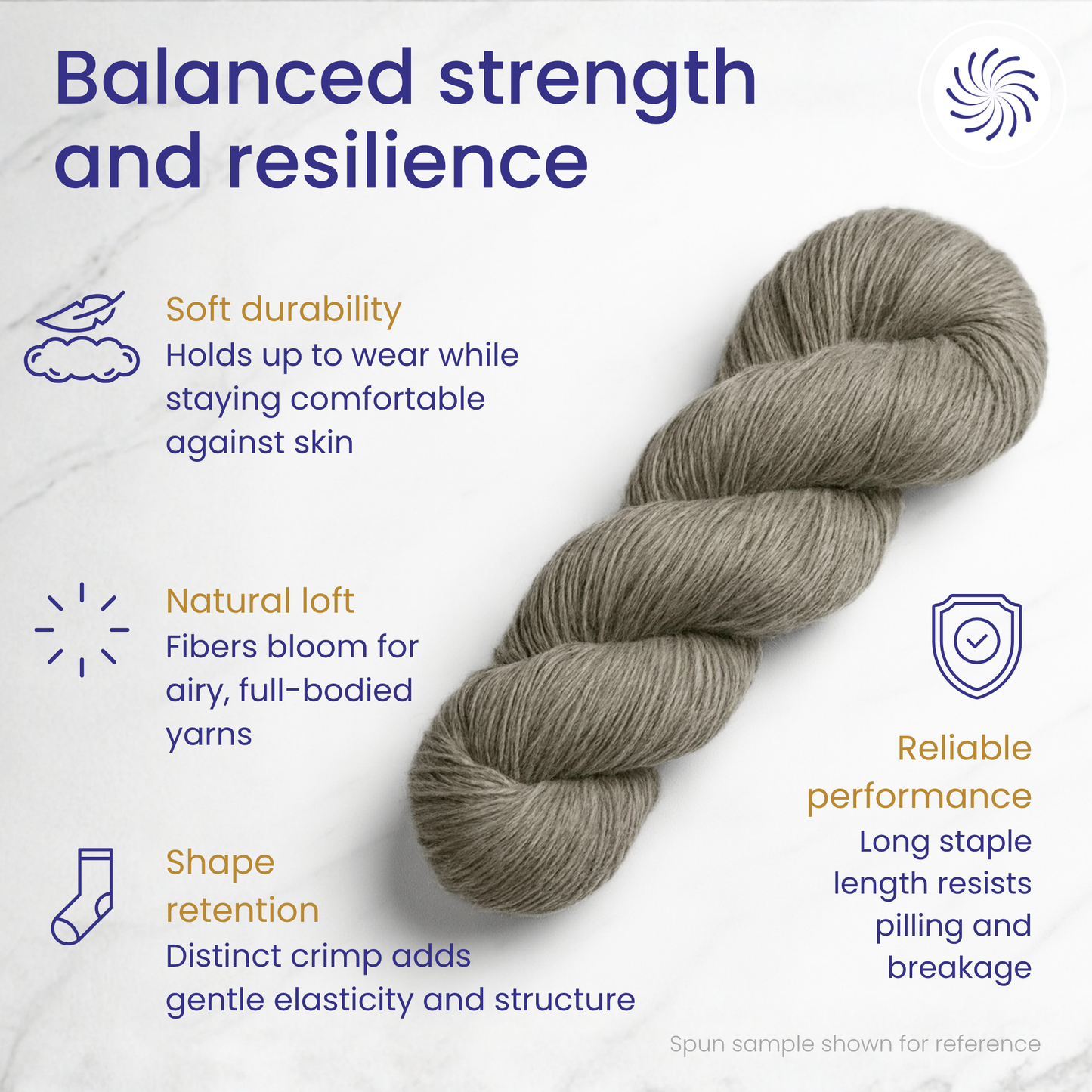 Natural Gray Corriedale Cross Combed Wool Top