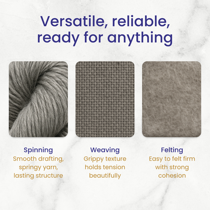 Natural Gray Corriedale Cross Combed Wool Top