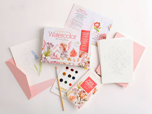 Watercolor the Easy Way Paint-Your-Own Cards - Flowers