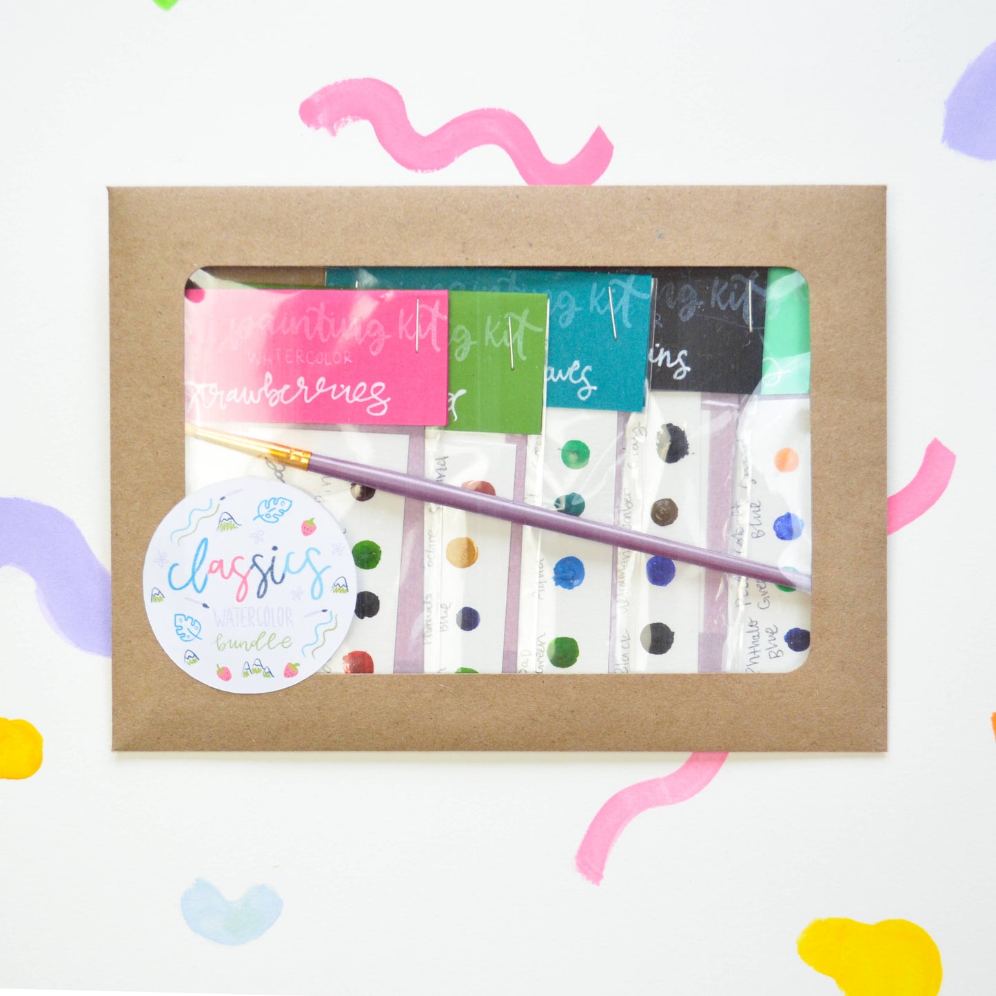 Mini Painting Kit Bundle- Watercolor Classics: With Brush