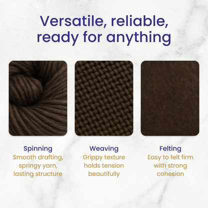 Natural Brown Corriedale Cross Combed Wool Top