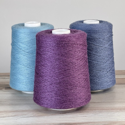 Revolution Fibers Zephira Wool-Silk 1lb Cones | 2/18 Lace Weight Yarn | 50% Superfine Merino Wool & 50% Tussah Silk