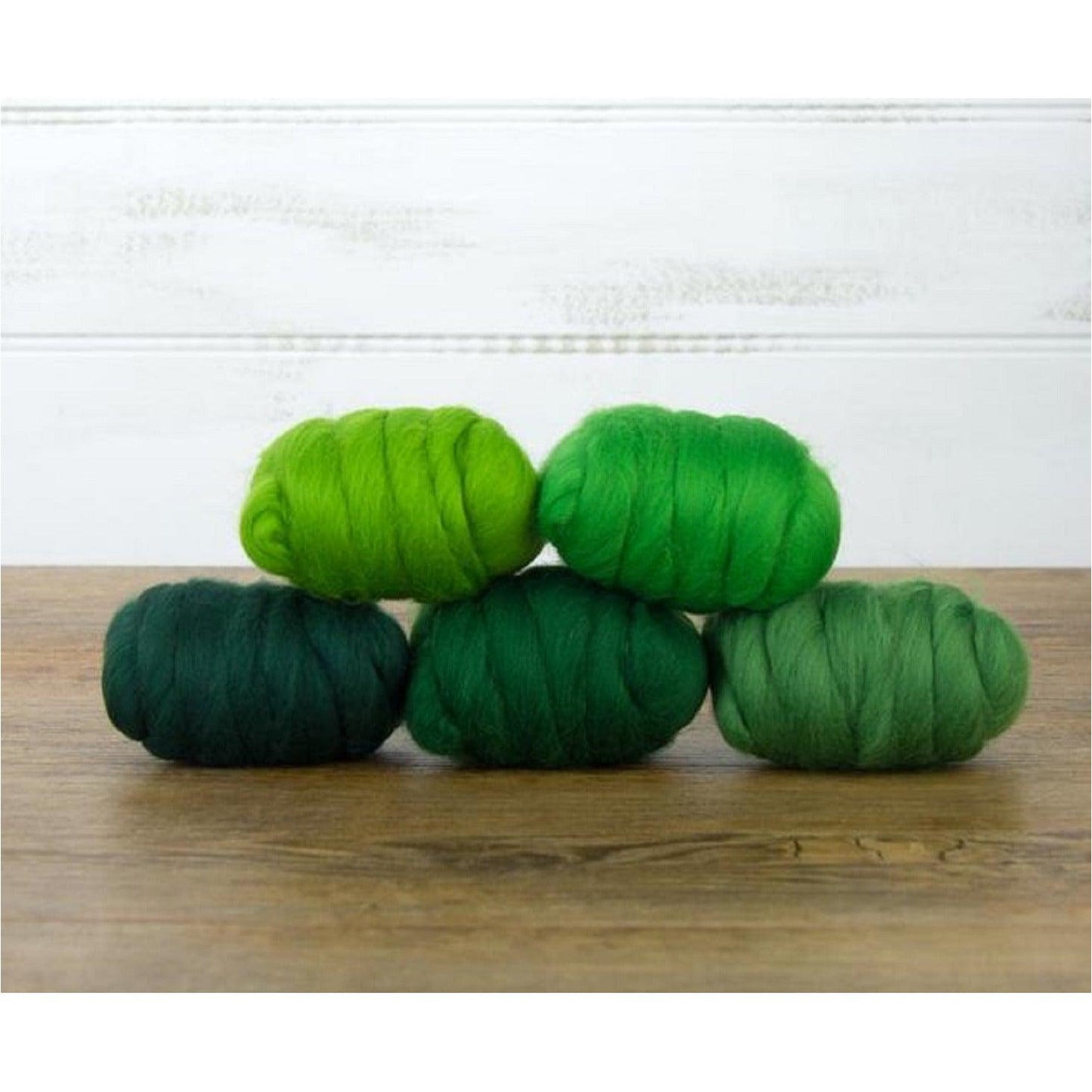 Mixed Merino Wool Variety Pack | Grand Green (Greens) 250 Grams, 23 Micron
