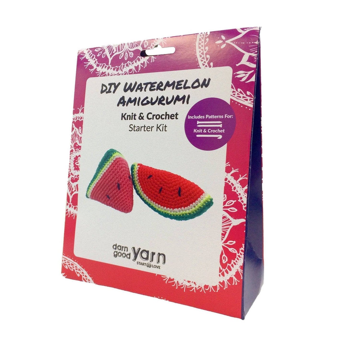 Juicy Watermelon Amigurumi Crochet or Knit Kit