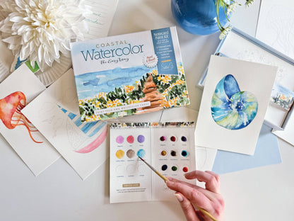 Watercolor the Easy Way Paint-Your-Own Cards - Coastal