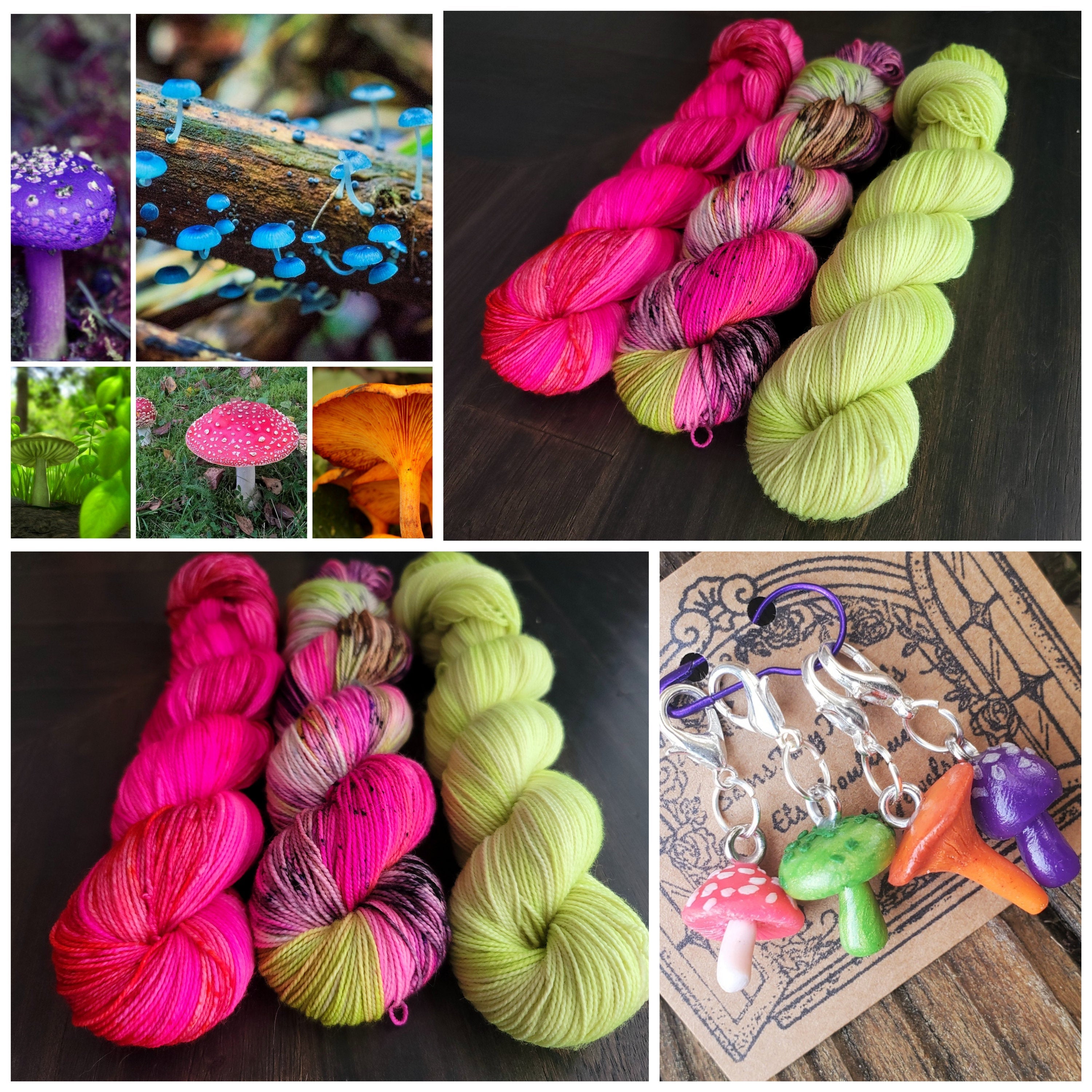 Enchanted Toadstools 3 skein kit – Out of hand hobbies
