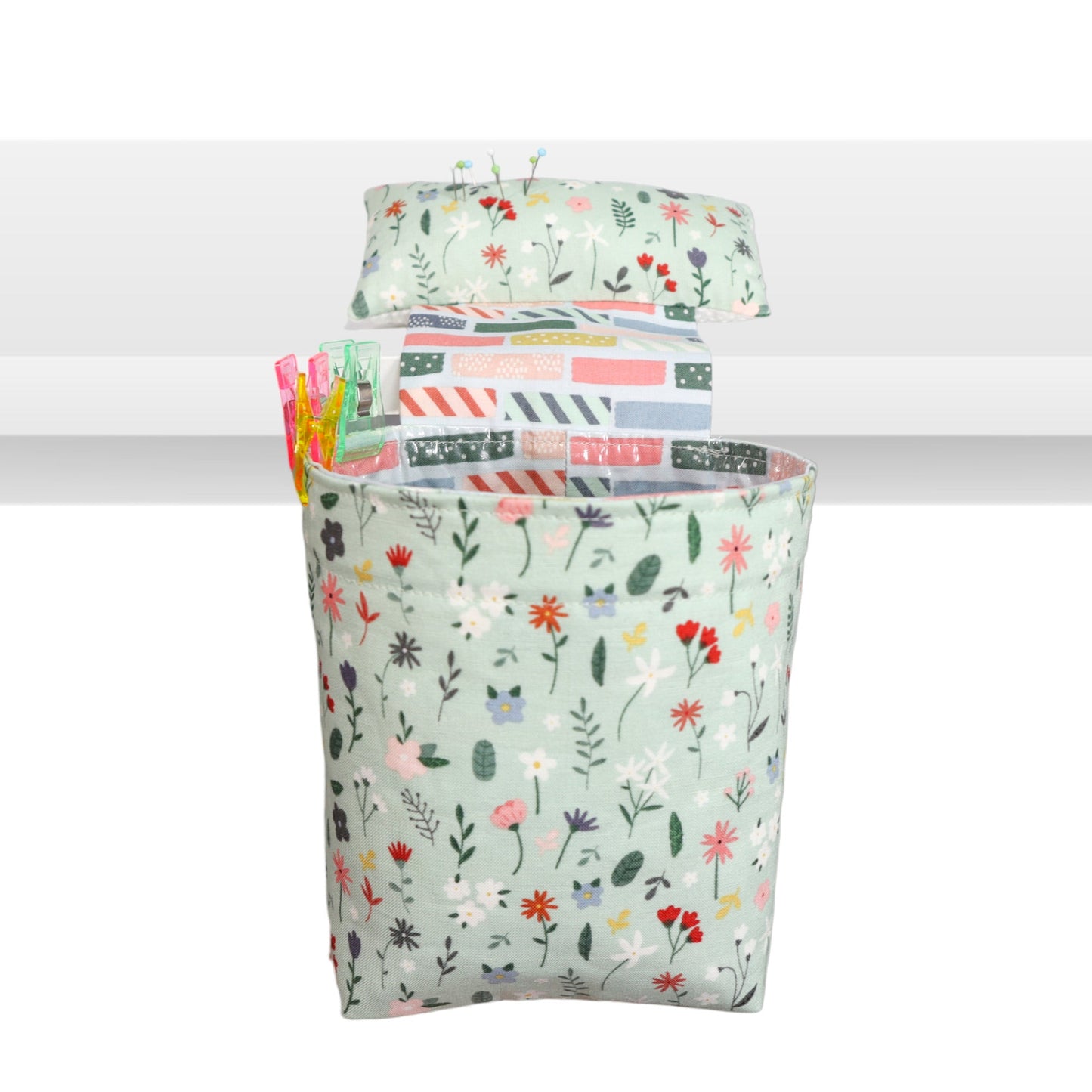 Pin Cushion and Thread Catcher Sewing Kit