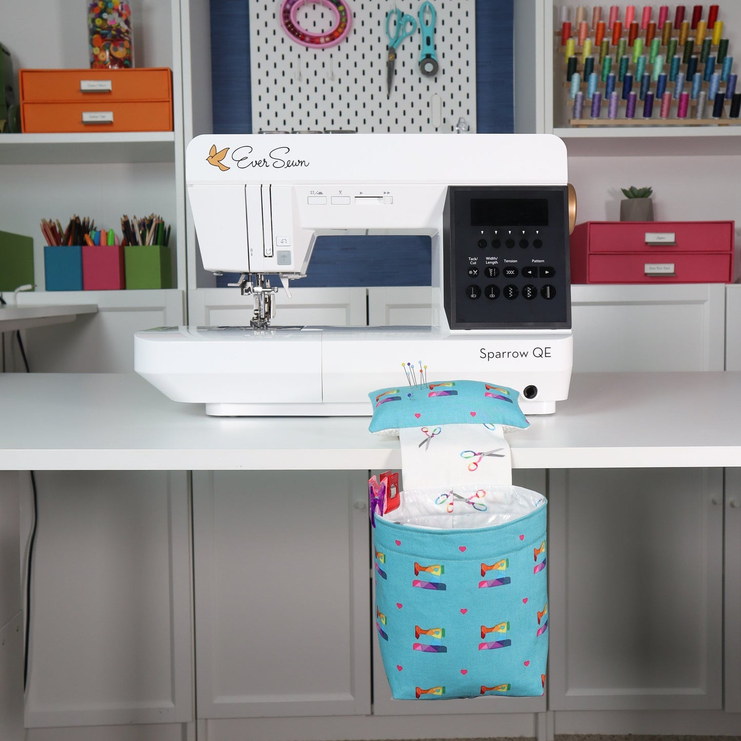 Pin Cushion and Thread Catcher Sewing Kit