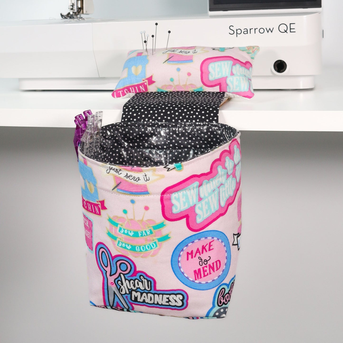 Pin Cushion and Thread Catcher Sewing Kit