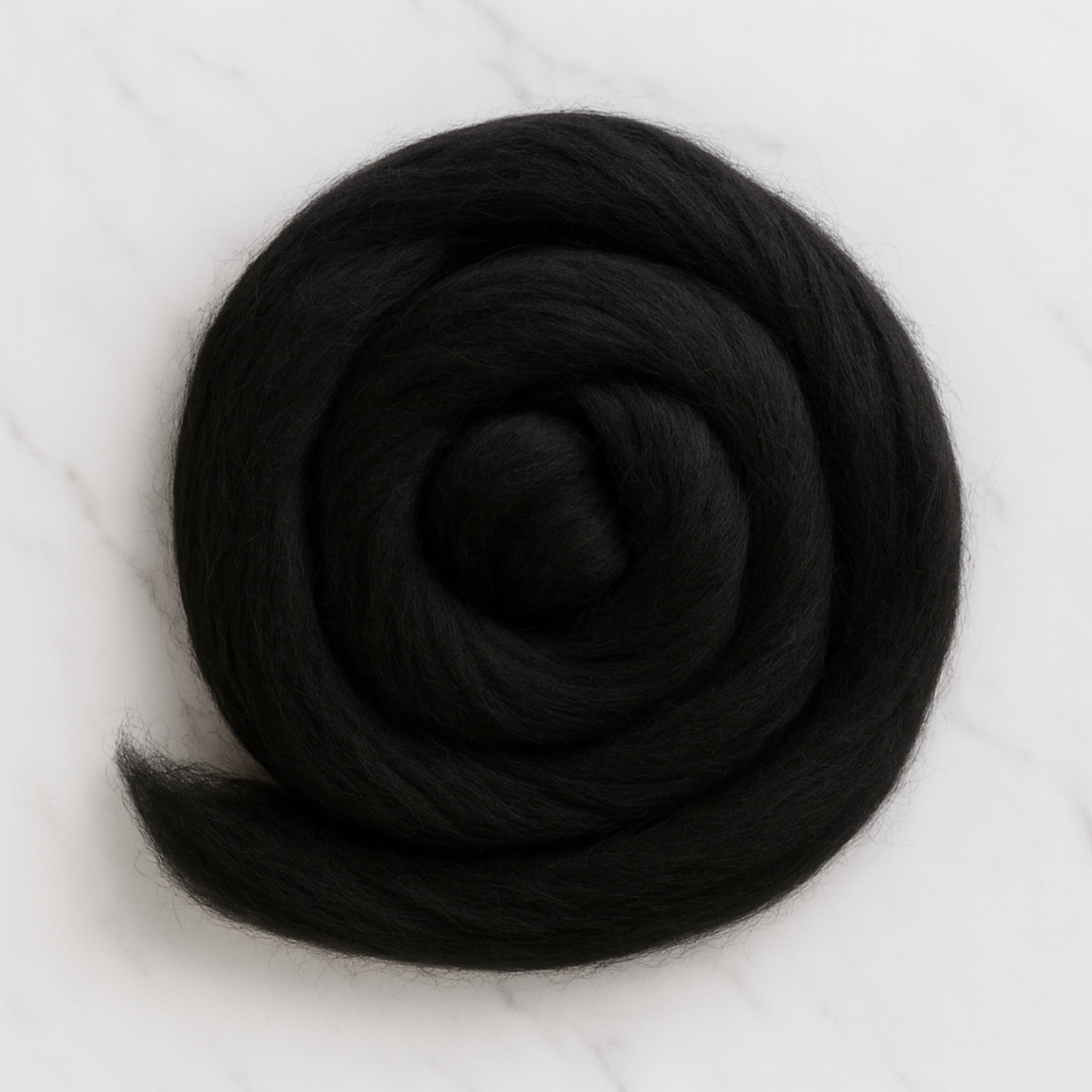 Black Merino Wool Carded Sliver | 19 Micron Dyed Wool