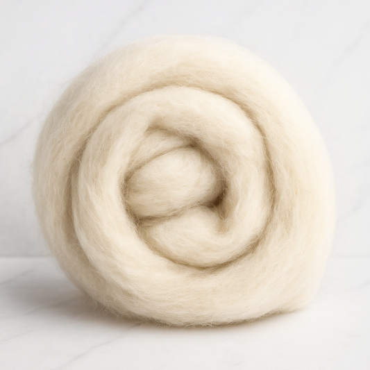 Merino Wool Carded Sliver | 19 Micron Undyed Wool