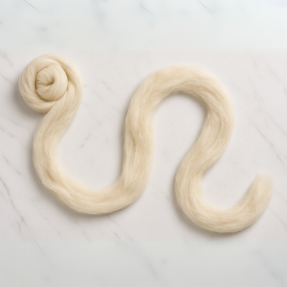 Merino Wool Carded Sliver | 19 Micron Undyed Wool