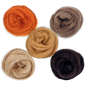 Autumn Harvest Carded Corriedale Wool Sliver Variety Pack
