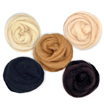 Animal Classics Carded Corriedale Wool Sliver Variety Pack