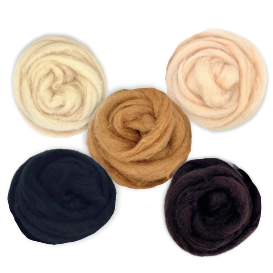 Animal Classics Carded Corriedale Wool Sliver Variety Pack