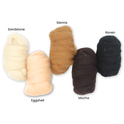Animal Classics Carded Corriedale Wool Sliver Variety Pack