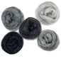 Grey Spectrum Carded Corriedale Wool Sliver Variety Pack