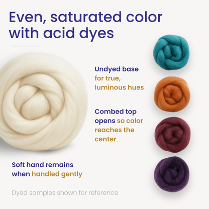 Superfine Merino Wool | 18.5 Micron Combed Top