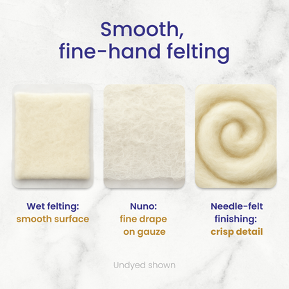 Superfine Merino Wool | 18.5 Micron Combed Top