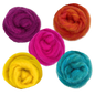Retro Pop Carded Corriedale Wool Sliver Variety Pack