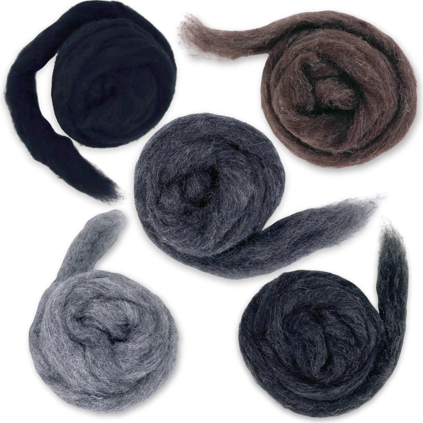 Shadowlands Carded Corriedale Wool Sliver Variety Pack