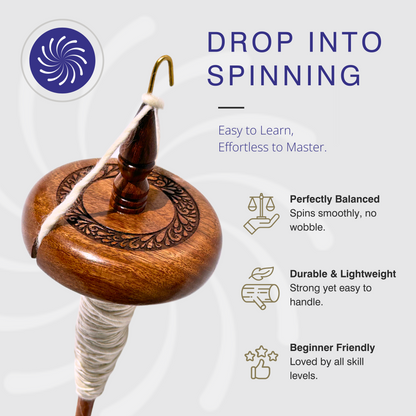 Premium Top Whorl Drop Spindle
